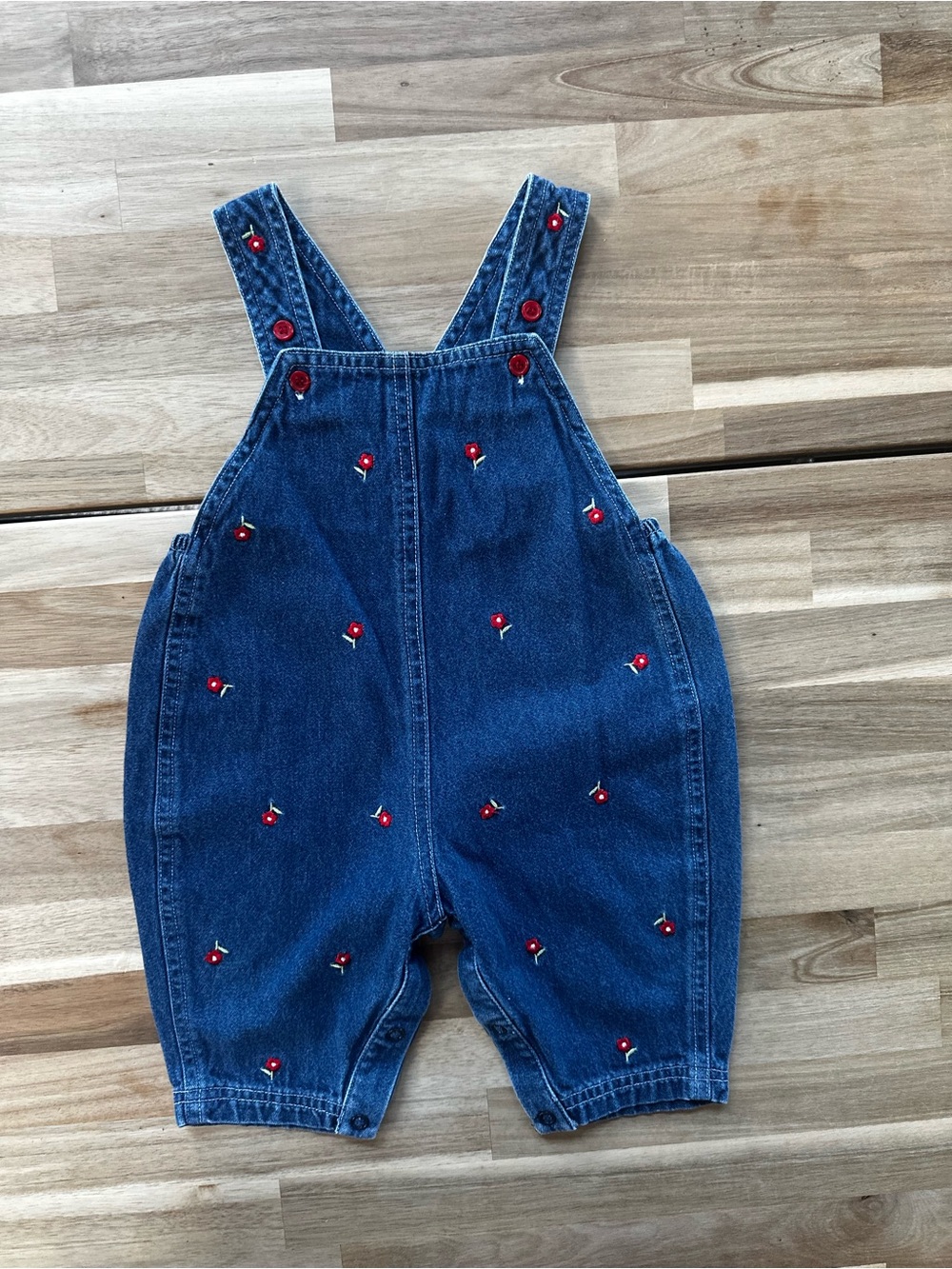 Vintage Baby UR It Floral Denim Overalls 90s/Y2K Embroidered Jean Overalls